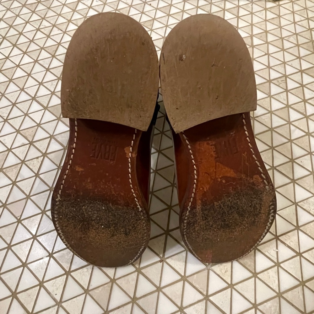 Frye Men’s Campus Boots Cognac Brown Leather Inside Zip Size 9.5 - Picture 8 of 11
